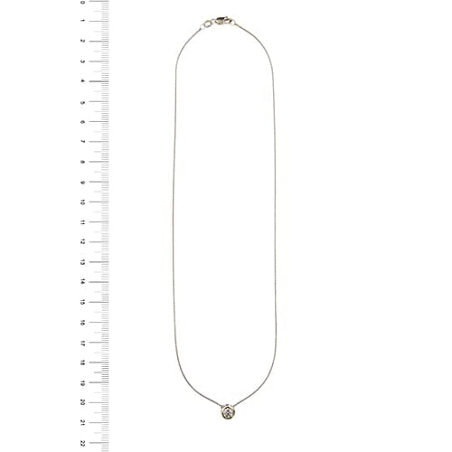 Collier Collier point lumineux en or blanc 18k avec diamant 0,30 ct 58 Facettes 40532
