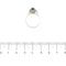 Bague 53 Bague fleur en or blanc 18 kt, émeraude et diamants 58 Facettes 40468