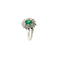 Bague 53 Bague fleur en or blanc 18 kt, émeraude et diamants 58 Facettes 40468