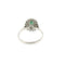 Bague 53 Bague fleur en or blanc 18 kt, émeraude et diamants 58 Facettes 40468