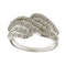 Bague Bague bandeau en or blanc 18 ct pavée de diamants 58 Facettes 40230