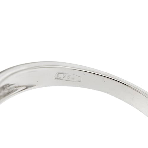 Bague Bague bandeau en or blanc 18 ct pavée de diamants 58 Facettes 40230
