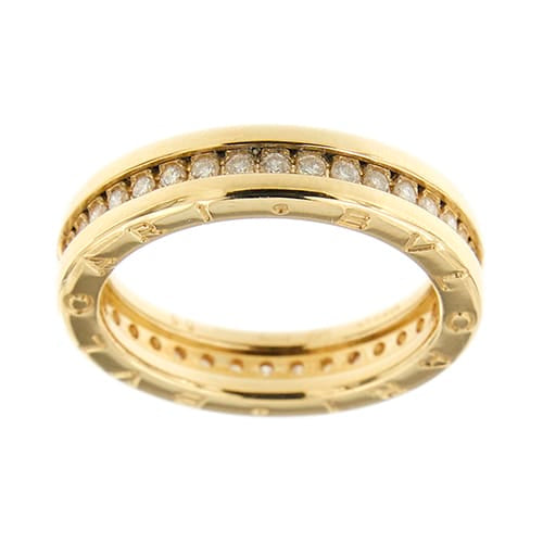 Bague 55 Bvlgari B.zero1 - Bague en or jaune 18k, diamants, 0,51 ct 58 Facettes 40371