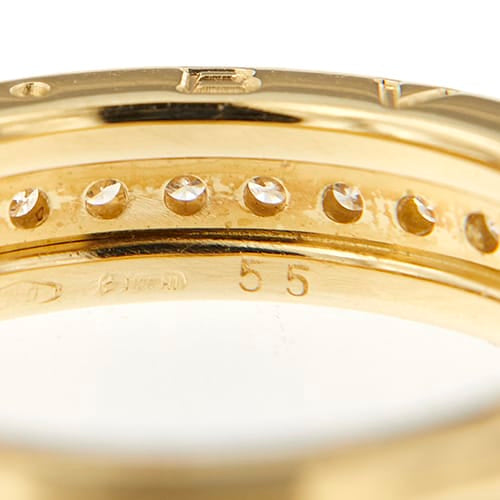 Bague 55 Bvlgari B.zero1 - Bague en or jaune 18k, diamants, 0,51 ct 58 Facettes 40371