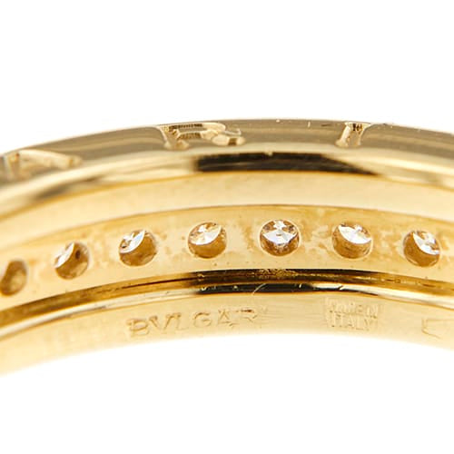 Bague 55 Bvlgari B.zero1 - Bague en or jaune 18k, diamants, 0,51 ct 58 Facettes 40371