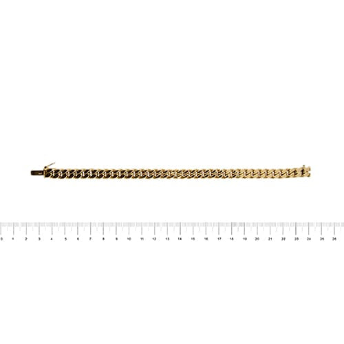 Bracelet Bracciale - Bracelet en or jaune 18 ct, maille gourmette bombée 58 Facettes 42660