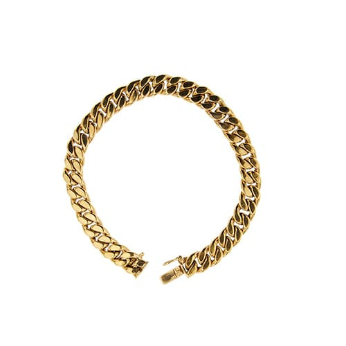 Bracelet Bracciale - Bracelet en or jaune 18 ct, maille gourmette bombée 58 Facettes 42660