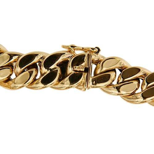 Bracelet Bracciale - Bracelet en or jaune 18 ct, maille gourmette bombée 58 Facettes 42660