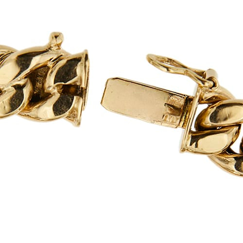 Bracelet Bracciale - Bracelet en or jaune 18 ct, maille gourmette bombée 58 Facettes 42660