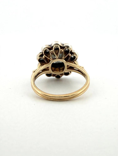 Bague 53 Bague ancienne à rosette avec diamants taille ancienne, env. 2,60 ct 58 Facettes 517/26 G