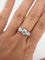 Bague 53 Bague trilogie de style victorien en or jaune 18 kt avec diamants 58 Facettes 589/26 R