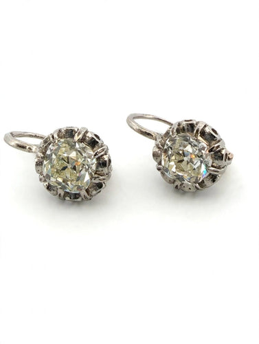 Boucles d'oreilles Boucles d’oreilles en platine avec diamants taille ancienne, environ 2,50 ct 58 Facettes 578/26 G
