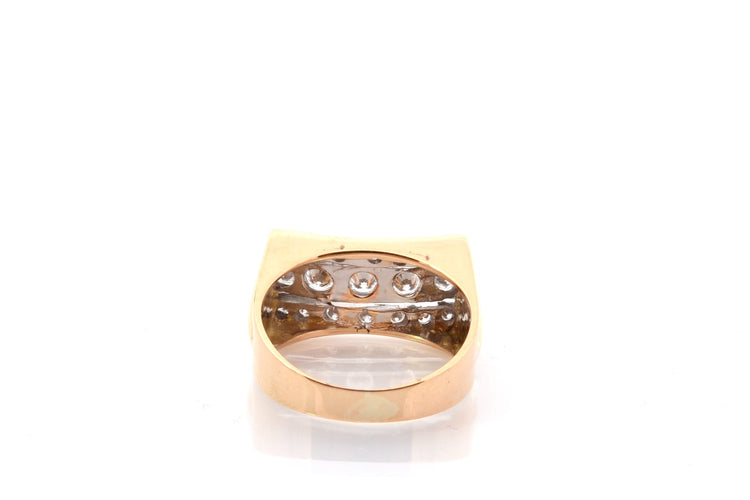 Bague 53 Bague vintage en or 18 carats et platine sertie de diamants 58 Facettes 27490dv