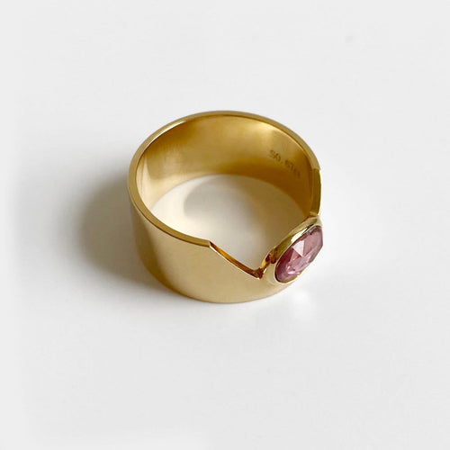 Bague 50 AITCHES - Love More - Bague cigare en or 18k avec saphir rosewood rose 58 Facettes GBR1207RP_20261012