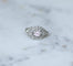 Bague 49 Bague dôme Art déco en or blanc et platine avec diamants 58 Facettes