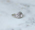 Bague 49 Bague dôme Art déco en or blanc et platine avec diamants 58 Facettes