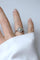 Bague 59 Bague cible Art déco, or blanc 18 kt, platine, perle mabé et diamants 58 Facettes
