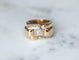 Bague 54 Bague Tank - diamants 0,50 ct en or et platine 58 Facettes