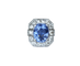 Bague 55 Bague Art déco en platine, saphir de Ceylan 12,20 ct et diamants 58 Facettes