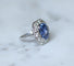 Bague 55 Bague Art déco en platine, saphir de Ceylan 12,20 ct et diamants 58 Facettes