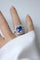 Bague 55 Bague Art déco en platine, saphir de Ceylan 12,20 ct et diamants 58 Facettes