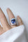 Bague 55 Bague Art déco en platine, saphir de Ceylan 12,20 ct et diamants 58 Facettes
