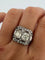 Bague 54 Bague Art déco en platine 950 avec diamants taille ancienne 58 Facettes 578/26 B
