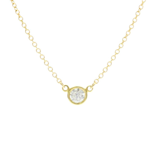 Pendentif Tiffany & Co. - Pendentif Elsa Peretti Diamonds By The Yard en or rose 18k, diamant poire 58 Facettes yxt2mgtfta