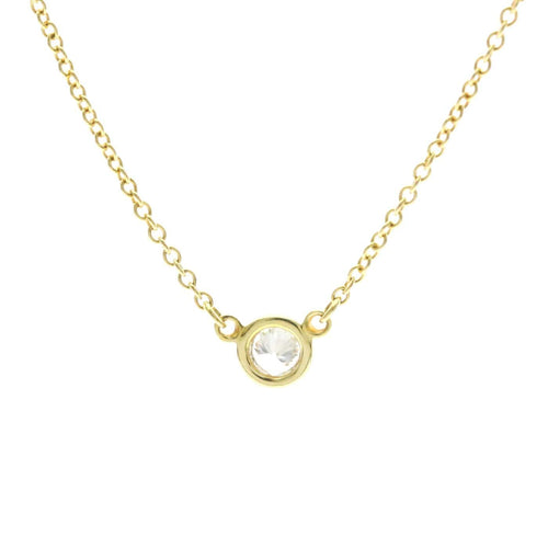 Pendentif Tiffany & Co. - Pendentif Elsa Peretti Diamonds By The Yard en or rose 18k, diamant poire 58 Facettes yxt2mgtfta