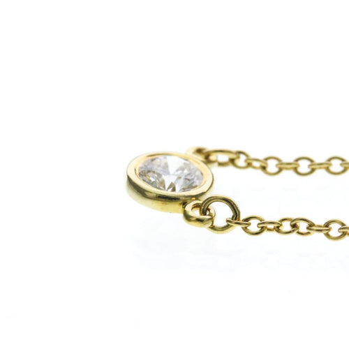 Pendentif Tiffany & Co. - Pendentif Elsa Peretti Diamonds By The Yard en or rose 18k, diamant poire 58 Facettes yxt2mgtfta