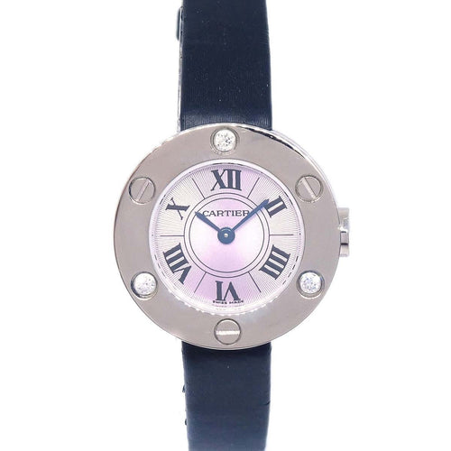 Montre Cartier - Montre Love 6 à quartz en or blanc et cuir, 6 diamants 58 Facettes vtuu6qm281
