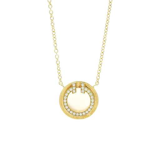 Pendentif Tiffany & Co. - Pendentif T Circle en or jaune 18k avec diamant 58 Facettes wj0zipki39