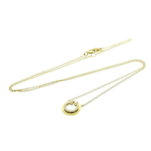 Pendentif Tiffany & Co. - Pendentif T Circle en or jaune 18k avec diamant 58 Facettes wj0zipki39