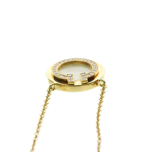 Pendentif Tiffany & Co. - Pendentif T Circle en or jaune 18k avec diamant 58 Facettes wj0zipki39