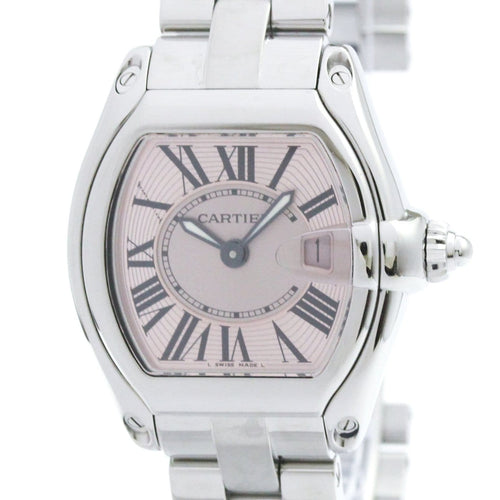 Montre Cartier - Montre Roadster à quartz en acier inoxydable avec nacre 58 Facettes tmxnv9edab