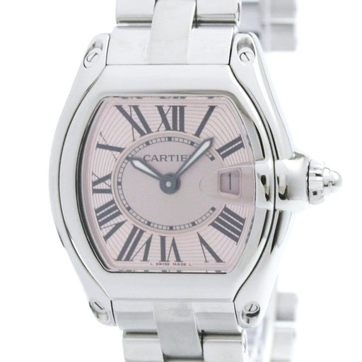Montre Cartier - Montre Roadster à quartz en acier inoxydable avec nacre 58 Facettes tmxnv9edab