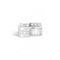 Bague 54 Bague Tank en or blanc 18k sertie de diamants 58 Facettes 467