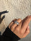Bague 54 Bague Tank en or blanc 18k sertie de diamants 58 Facettes 467