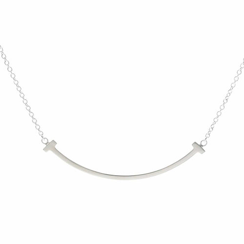 Pendentif Tiffany & Co. - Pendentif T Smile en or blanc 18k 58 Facettes onu1eo3btz