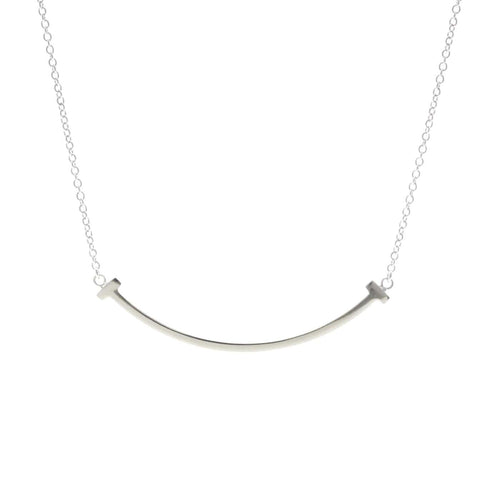 Pendentif Tiffany & Co. - Pendentif T Smile en or blanc 18k 58 Facettes onu1eo3btz
