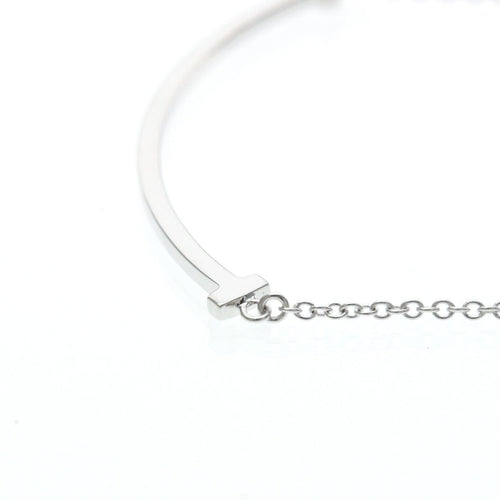 Pendentif Tiffany & Co. - Pendentif T Smile en or blanc 18k 58 Facettes onu1eo3btz