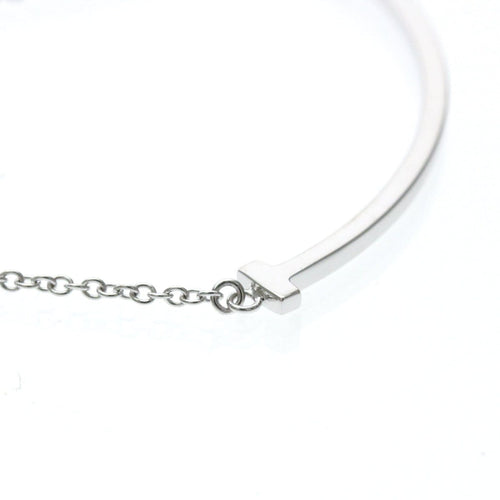 Pendentif Tiffany & Co. - Pendentif T Smile en or blanc 18k 58 Facettes onu1eo3btz
