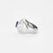 Bague 50 Bague en or blanc 18k avec saphir bleu 58 Facettes Valuor Modèle-010