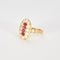 Bague 60 Bague en or jaune 18k avec diamants et rubis 58 Facettes Valuor Modèle-0011