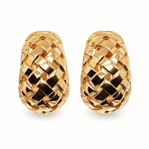 Boucles d'oreilles Tiffany & Co. - Boucles d’oreilles Vannerie en or jaune 18k 58 Facettes