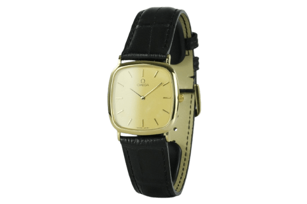 Montre Omega De Ville TV - Montre quartz plaqué or, référence 195.0077.2 58 Facettes TOT-01966