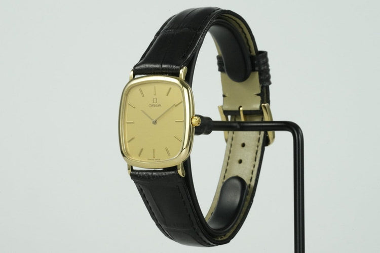 Montre Omega De Ville TV - Montre quartz plaqué or, référence 195.0077.2 58 Facettes TOT-01966