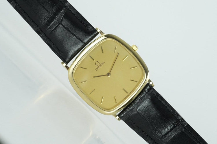 Montre Omega De Ville TV - Montre quartz plaqué or, référence 195.0077.2 58 Facettes TOT-01966