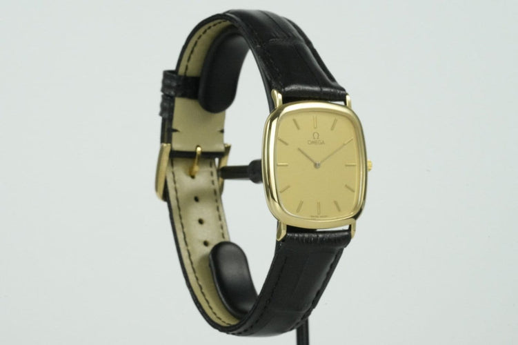 Montre Omega De Ville TV - Montre quartz plaqué or, référence 195.0077.2 58 Facettes TOT-01966
