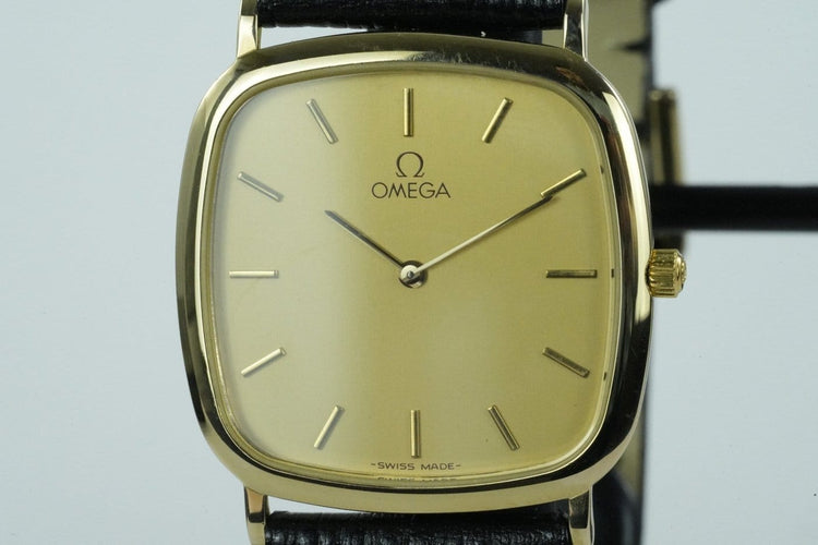 Montre Omega De Ville TV - Montre quartz plaqué or, référence 195.0077.2 58 Facettes TOT-01966